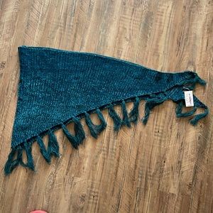 Chenille Scarf NWT Fringe Jewel Teal Color
